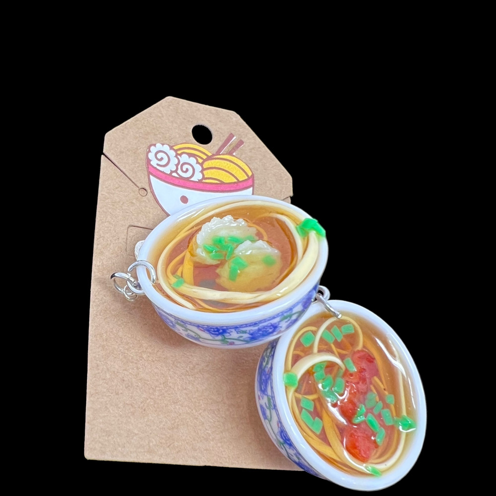 Ramen Earrings Noodle Jewelry - Picture 5 of 5